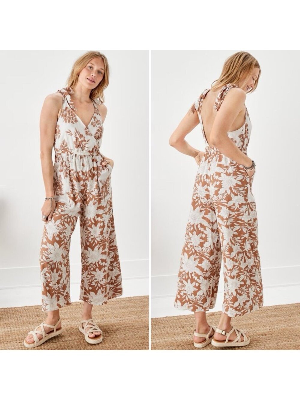 American Eagle Jumpsuit Small Tall Floral